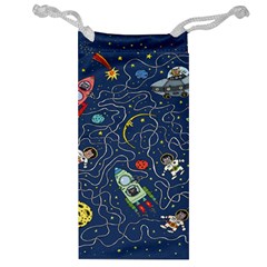 Cat Cosmos Cosmonaut Rocket Jewelry Bag by Cowasu