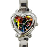 Architecture City Homes Window Heart Italian Charm Watch Front