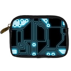 A Completely Seamless Background Design Circuitry Digital Camera Leather Case by Amaryn4rt