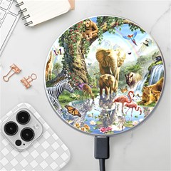 Beautiful Jungle Animals Wireless Fast Charger(white) by Ravend