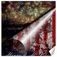 Independence Day Background Abstract Grunge American Flag Canvas 12  X 12  by Ravend