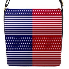 American Flag Patriot Red White Flap Closure Messenger Bag (s) by Celenk