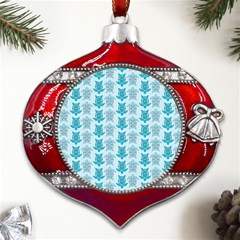 Sea Turtle Sea Animal Metal Snowflake And Bell Red Ornament by Dutashop