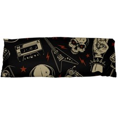 Grunge Seamless Pattern With Skulls Body Pillow Case Dakimakura (two Sides) by Amaryn4rt