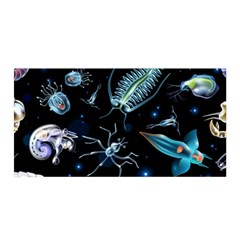 Colorful-abstract-pattern-consisting-glowing-lights-luminescent-images-marine-plankton-dark Satin Wrap 35  X 70  by uniart180623