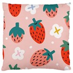 Strawberry-seamless-pattern Large Cushion Case (Two Sides) Front