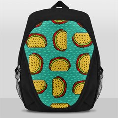 Taco-drawing-background-mexican-fast-food-pattern Backpack Bag by uniart180623