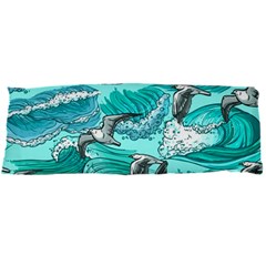 Sea-waves-seamless-pattern Body Pillow Case Dakimakura (two Sides) by uniart180623