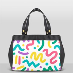 Abstract-pop-art-seamless-pattern-cute-background-memphis-style Oversize Office Handbag by uniart180623