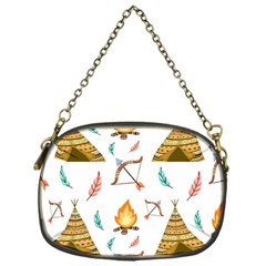 Cute-cartoon-native-american-seamless-pattern Chain Purse (one Side) by uniart180623