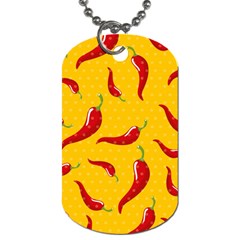 Chili-vegetable-pattern-background Dog Tag (two Sides) by uniart180623