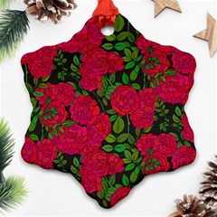 Seamless-pattern-with-colorful-bush-roses Ornament (snowflake) by uniart180623