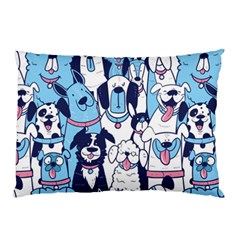 Dogs Seamless Pattern Pillow Case by uniart180623