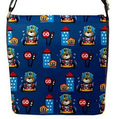 Racing-car-printing-set-cartoon-vector-pattern Flap Closure Messenger Bag (s) by uniart180623