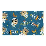 Seamless-pattern-funny-astronaut-outer-space-transportation Banner and Sign 5  x 3  Front