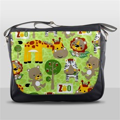 Funny-animals-cartoon Messenger Bag by uniart180623