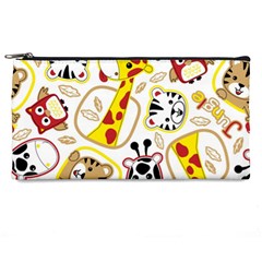 Vector-seamless-pattern-nice-animals-cartoon Pencil Case by uniart180623