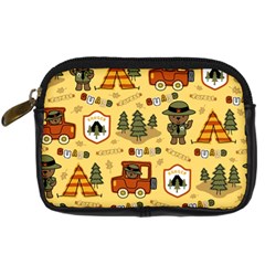 Seamless-pattern-funny-ranger-cartoon Digital Camera Leather Case by uniart180623