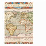 Old World Map Of Continents The Earth Vintage Retro Small Garden Flag (Two Sides) Front