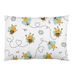 Bee Art Pattern Design Wallpaper Background Print Pillow Case (Two Sides) Back