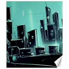 Buildings City Urban Destruction Background Canvas 8  X 10  by uniart180623