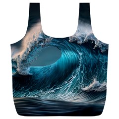 Tsunami Waves Ocean Sea Water Rough Seas Full Print Recycle Bag (xxxl) by uniart180623