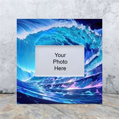 Tsunami Tidal Wave Ocean Waves Sea Nature Water Blue White Box Photo Frame 4  X 6  by uniart180623