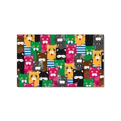 Cat Funny Colorful Pattern Sticker Rectangular (100 Pack) by uniart180623