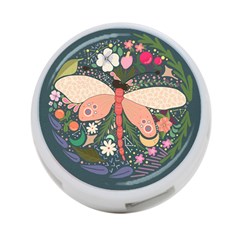 Bug Nature Flower Dragonfly 4-port Usb Hub (two Sides) by Ravend