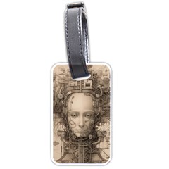 Cyborg Robot Future Drawing Poster Luggage Tag (one Side) by Ravend