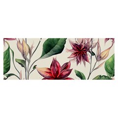 Floral Pattern Banner And Sign 8  X 3  by designsbymallika