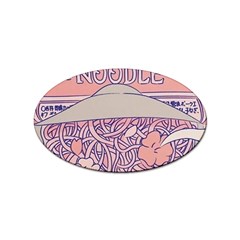 Ramen Kawaii Aesthetic Pink Sticker (oval) by Bangk1t