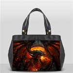 Dragon Art Fire Digital Fantasy Oversize Office Handbag (2 Sides) Front