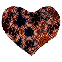 Pathways New Hogarth Arts Large 19  Premium Heart Shape Cushions by hogartharts