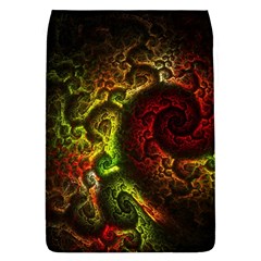 Green And Red Lights Wallpaper Fractal Digital Art Artwork Removable Flap Cover (l) by uniart180623