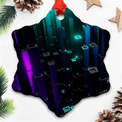 Abstract Building City 3d Ornament (snowflake) by uniart180623