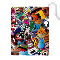 Cartoon Explosion Cartoon Characters Funny Drawstring Pouch (5xl) by uniart180623