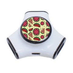 Watermelon Pattern Slices Fruit 3-port Usb Hub by uniart180623