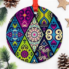 Ethnic Pattern Abstract Ornament (round) by uniart180623