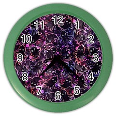 Fun Spooky Cute Ghosts Adoxali Halloween Color Wall Clock by uniart180623