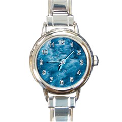 Blue Water Speech Therapy Round Italian Charm Watch by artworkshop