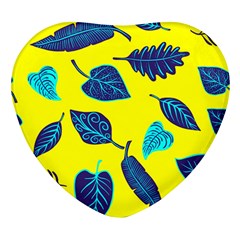 Sheets Pattern Picture Detail Heart Glass Fridge Magnet (4 Pack) by Simbadda