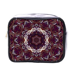 Rosette Kaleidoscope Mosaic Abstract Background Mini Toiletries Bag (one Side) by Simbadda