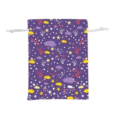 Pattern Cute Clouds Stars Lightweight Drawstring Pouch (m) by Simbadda