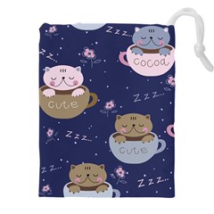 Cute Kittens Sleep Sweetly Mugs Drawstring Pouch (4xl) by Simbadda