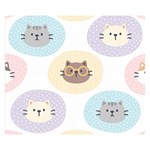 Cute Cat Seamless Pattern Background Two Sides Premium Plush Fleece Blanket (Small) 50 x40  Blanket Back