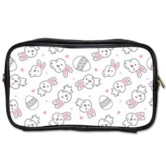 Cute Pattern With Easter Bunny Egg Toiletries Bag (two Sides) by Simbadda