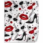 Red Lips Black Heels Pattern Canvas 16  x 20  15.75 x19.29  Canvas - 1