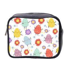 Easter Seamless Pattern With Cute Eggs Flowers Mini Toiletries Bag (two Sides) by Simbadda