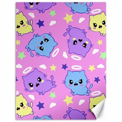 Seamless Pattern With Cute Kawaii Kittens Canvas 18  X 24  by Simbadda